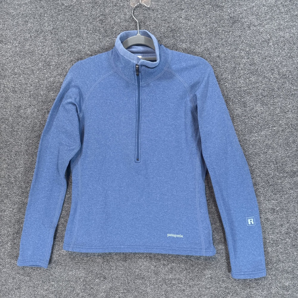 Patagonia R1 Pullover Sweater Women Small Blue 1/4 Zip Fleece Technical Layering